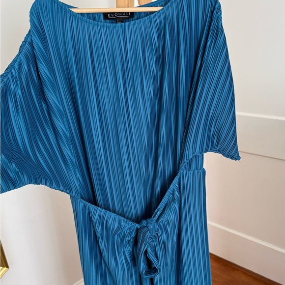 Eloquii Teal Long Sleeve Dress - Picture 3 of 5